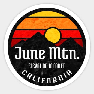 Skiing June Mountain California Ski Snowboarding Sticker